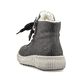 
Graue Rieker Damen Schnürschuhe Z6611-45 mit einer robusten Profilsohle. Schuh von hinten