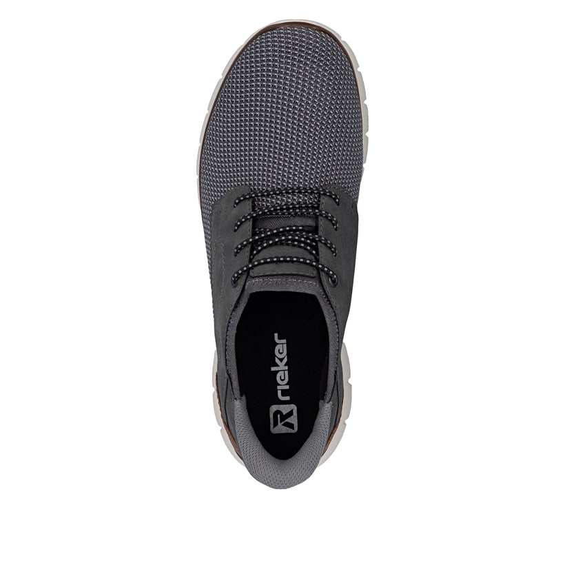 Mocassins Rieker gris pour homme B6658-42 avec fonction easy in Ready2GO. Chaussure vue de dessus.