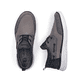 Mocassins Rieker gris pour homme B9643-42 avec bande élastique. Chaussure vue de dessus, couchée.
