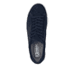 Dunkelblaue Rieker Herren Sneaker Low U0701-14 aus Rauleder mit einer Schnürung. Schuh von oben.