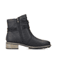 Bottines Rieker noires pour femme 77263-00 avec corde Ã  la mode. Chaussure vue de l'arrière.