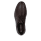 Dunkelbraune Rieker Herren Schnürschuhe 13523-25 aus Glattleder. Schuh von oben.