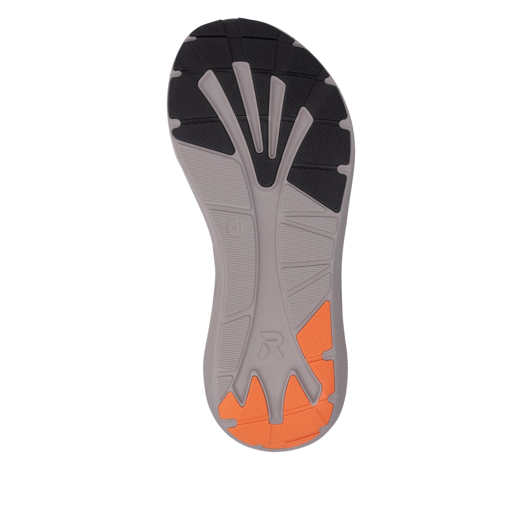 Graue Rieker Sport Herren Sneaker Low U4300-42. Schuh Laufsohle.