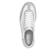 Weiße Rieker Damen Sneaker Low W2200-84 mit einer Schnürung. Schuh von oben.