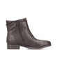 Dunkelbraune Rieker Damen Stiefeletten 77041-26 mit Zierelement. Schuh Innenseite.