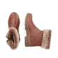 
Braune Rieker Damen Kurzstiefel Z1082-25 mit Reißverschluss sowie Fiber-Grip Sohle. Schuhpaar von oben.