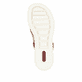 Mehrfarbige Rieker Keilsandaletten 69172-92 mit einem Gummizug. Schuh Laufsohle.