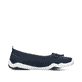 Blaue vegane Rieker Ballerinas 45250-14, Barfußschuhe mit dekorativer Schleife. Schuh Innenseite.