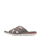 Graue Rieker Herren Pantoletten 25199-43 mit der Komfortweite G 1/2. Schuh Außenseite.