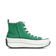 Grüne Rieker Damen Sneaker High 90010-52 mit abriebfester Plateausohle. Schuh Innenseite.