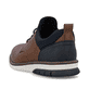 Braune Rieker Herren Slipper 14454-22 aus Glattleder mit einem Gummizug. Schuh von hinten.