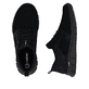Mocassins Rieker noirs pour homme B7796-01 avec bande élastique. Chaussure vue de dessus, couchée.