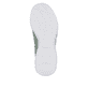 Grüne Rieker Damen Clogs M5056-52 mit einem Gummizug sowie einer flexiblen Sohle. Schuh Laufsohle.