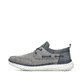 Mocassins Rieker gris pour homme B9643-42 avec bande élastique. Côté extérieur de la chaussure.