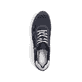 Blaue Rieker Damen Sneaker Low 48135-14 mit Reißverschluss sowie Komfortweite G. Schuh von oben.
