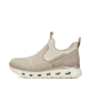 Beige Rieker Damen Slipper M6053-62 mit einer ultra leichten und flexiblen Sohle. Schuh Außenseite.