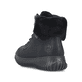 Schwarze Rieker Damen Schnürstiefel 74244-00 mit wasserabweisender TEX-Membran. Schuh von hinten.