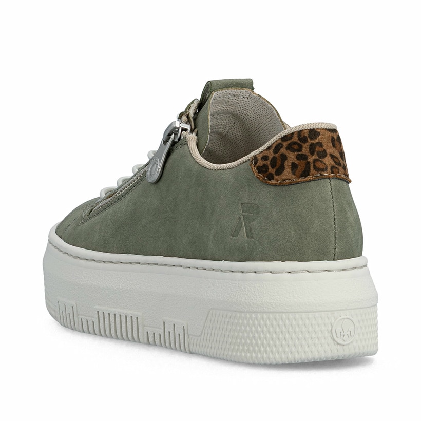 Rieker Lage sneakers voor dames, N1313, lage schoenen, losse inlegzool, blauw 14, 42 EU Weit
