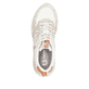 Weiße Rieker Damen Sneaker Low W2501-80 mit einer Schnürung. Schuh von oben.