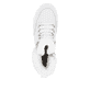 Weiße Rieker Damen Schnürstiefel W2174-80 aus Glattleder. Schuh von oben.
