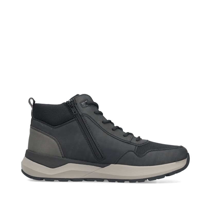 Schwarze Rieker Herren Schnürstiefel 06020-00 mit wasserabweisender TEX-Membran. Schuh Innenseite.