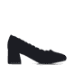 Schwarze Rieker Pumps 44767-00 mit einer griffigen Sohle. Schuh Innenseite.