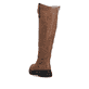 Zimtfarbene Rieker Damen Hochschaftstiefel Y7190-24 mit einem Reißverschluss. Schuh von hinten.
