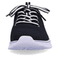 Blaue Rieker Damen Sneaker Low 54022-14 mit ultraleichter Sohle sowie Schnürung. Schuh von vorne.