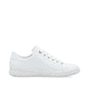 Weiße Rieker Damen Sneaker Low N0900-81 mit einem Reißverschluss. Schuh Innenseite.