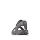 Ozeanblaue Rieker Herren Trekkingsandalen 26156-15 mit einem Klettverschluss. Schuh von hinten.