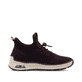 Rotschwarze Rieker Damen Slipper 44560-30 mit Rieker Air Sohlenfenster. Schuh Innenseite.