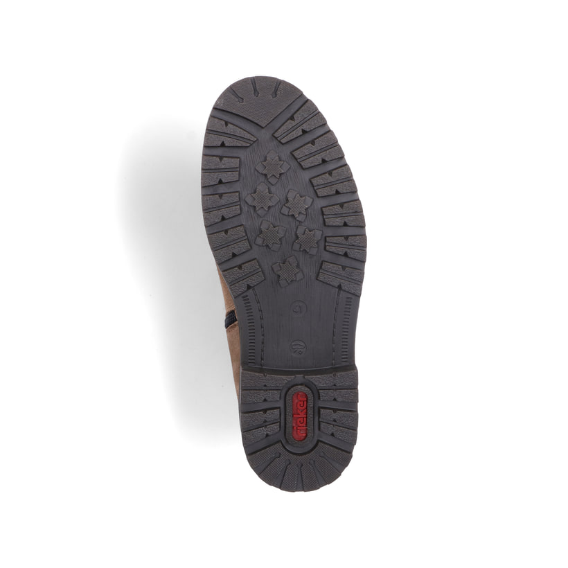 Sandbeige Rieker Herren Chelsea Boots 32051-64 mit einer robusten Profilsohle. Schuh Laufsohle