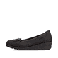 Dunkelbraune Rieker Ballerinas L5362-25 mit Deko-Schnalle. Schuh Außenseite.