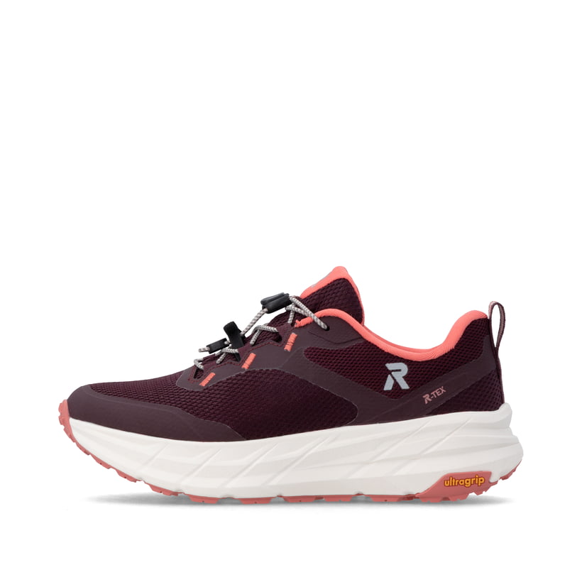 Rote Rieker Sport Damen Sneaker Low W4502-30. Schuh Außenseite.