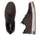 Dunkelbraune Rieker Herren Sneaker Low 36005-25 aus Rauleder. Schuh von oben, liegend.