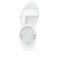Weiße Rieker Damen Trekkingsandalen W2951-80 mit einem Klettverschluss. Schuh von oben.