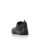 Dunkelbraune Rieker Herren Slipper 05363-25 aus Glattleder. Schuh von hinten.