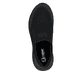 Schwarze Rieker Herren Slipper 06152-00 mit einem Gummizug sowie Gel-Fußbett. Schuh von oben.