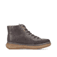 Dunkelbraune Rieker Damen Schnürstiefel 74234-25 mit modernen Ziernähten. Schuh Innenseite.