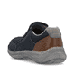 Blaue Rieker Herren Slipper 03053-14 mit einem Gummizug sowie der Extraweite H. Schuh von hinten.