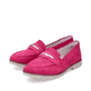 Rosane Rieker Damen Loafer 45301-31 mit Elastikeinsatz sowie dekorativem Element. Schuhpaar seitlich schräg.