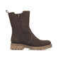 Dunkelbraune Rieker Damen Chelsea Boots 73260-25 mit einem Reißverschluss. Schuh Innenseite.