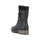 
Tiefschwarze Rieker Damen Kurzstiefel Z6880-00 mit einer schockabsorbierenden Sohle. Schuh von hinten