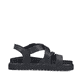 Schwarze Rieker Damen Riemchensandalen V5663-00 mit trendiger Schnalle. Schuh Innenseite.