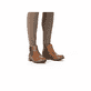 Hellbraune Rieker Damen Chelsea Boots 72254-24 mit einem Reißverschluss. Schuh am Fuß.