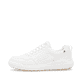 Weiße Rieker Damen Sneaker Low W1101-80 mit Schnürung sowie flexibler Sohle. Schuh Außenseite.
