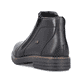 Schwarze Rieker Herren Kurzstiefel 33160-00 aus Glattleder. Schuh von hinten.