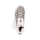 Graue Rieker Damen Schnürstiefel Y4713-45 mit wasserabweisender TEX-Membran. Schuh von oben.