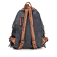 Rieker Damen Rucksack H1055-14 in Pazifikblau-Braun aus Kunstleder mit Reißverschluss. Rucksack Rückseite.
