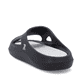 Schwarze Rieker Damen Pantoletten W3450-00 mit flexibler und ultraleichter Sohle. Schuh von hinten.